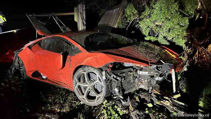 Underage West Vancouver youth crashes Lamborghini, resulting in multiple charges and a totaled sports car