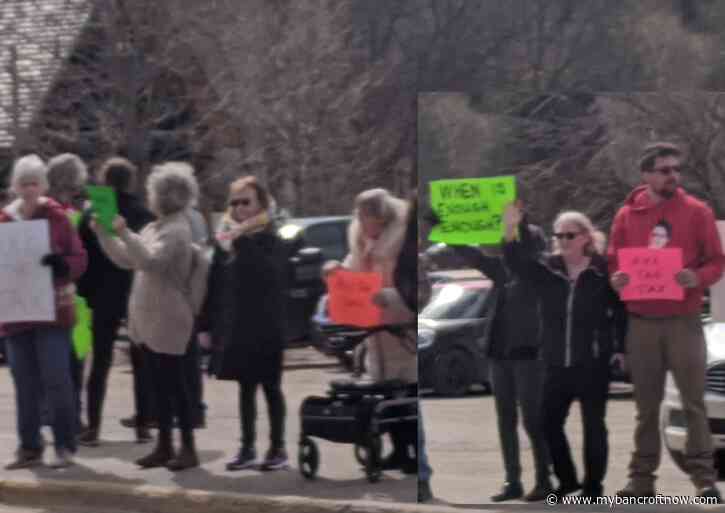 ‘Choosing between gas and food’ area residents protest carbon tax at Millennium Park in Bancroft