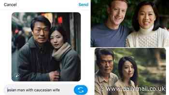 Meta's AI is accused of being RACIST: Shocked users say Mark Zuckerberg's chatbot refuses to imagine an Asian man with a white woman