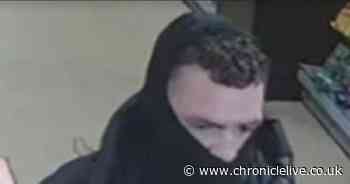 CCTV image released after machete wielding robber made threats to Hebburn shop staff