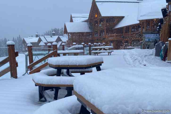 April Showers Deliver Fresh Powder To Lake Louise, Alberta