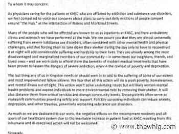 Kingston doctors describe city's eviction plan as 'inhumane and ill-conceived'