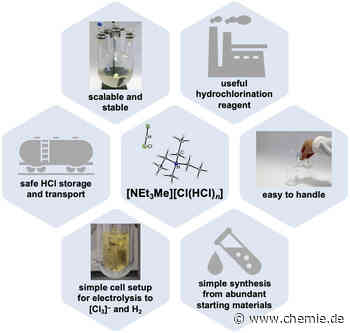 Durchbruch ermöglicht sichere Speicherung, Umsetzung und Elektrolyse von Chlorwasserstoff