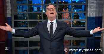 Stephen Colbert Says Trump’s ‘April Trials Bring Me Smiles’