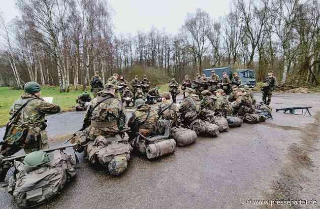 Abschlussübung von Rekruten des Heimatschutzregiments 2 auf dem Standortübungsplatz Münster-Handorf
