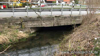 Neubau der Brücke am Grünbach in Polling - Umleitung über die B299