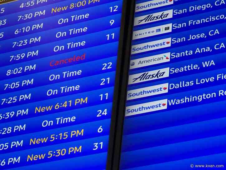 Which airlines were most often delayed at Austin-Bergstrom airport in 2023?