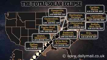 The hotels with the BEST views of the total solar eclipse revealed - from a very lavish $4,000 lodge in Oklahoma to a $50 Missouri CAMPSITE... and they STILL have availability