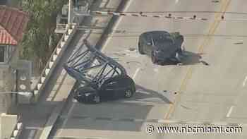 Police identify worker killed after portion of crane crashes down on SE 3rd Avenue bridge in Fort Lauderdale