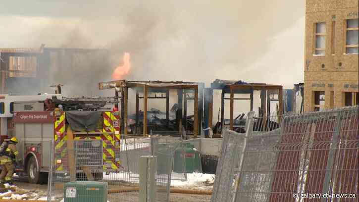 Fire destroys under-construction condo building in Arbour Lake