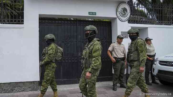 Ecuadorian police break into Mexican embassy in Quito as diplomatic rift between countries deepens