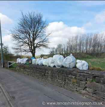 Oswaldtwistle: 18 bags of rubbish collected by litter pickers