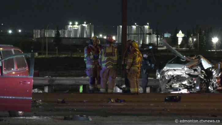 1 dead in 3-vehicle crash near Edmonton International Airport Friday
