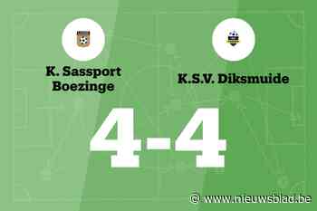 Zegereeks SV Diksmuide ten einde door gelijkspel tegen Sassport Boezinge