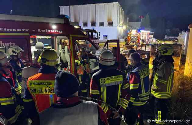 FW LK Neunkirchen: Großeinsatz auf ehemaligem Gießereigelände in Ottweiler