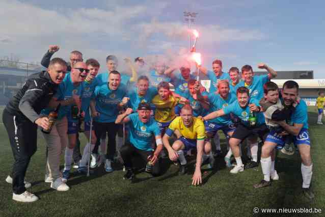 Karel Ternier en Stijn Calcoen veroveren met KV Koksijde Oostduinkerke de titel in vierde provinciale A: “Mooiste manier om onze carrière te beëindigen”