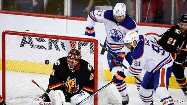 NHL fines Oilers forward Kane $5,000 for slashing Calgary forward Hunt