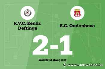 Match tussen VC Eendracht Deftinge en EC Oudenhove stopgezet