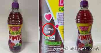 'No Added Sugar' Vimto drink recalled as it contains added sugar
