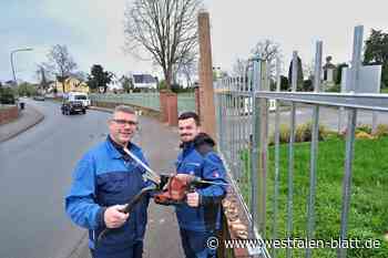 Neu: 107 Meter langer Metallzaun am Herforder Marienfriedhof