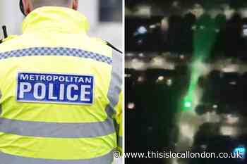 Police helicopter in Beckton targeted by green laser