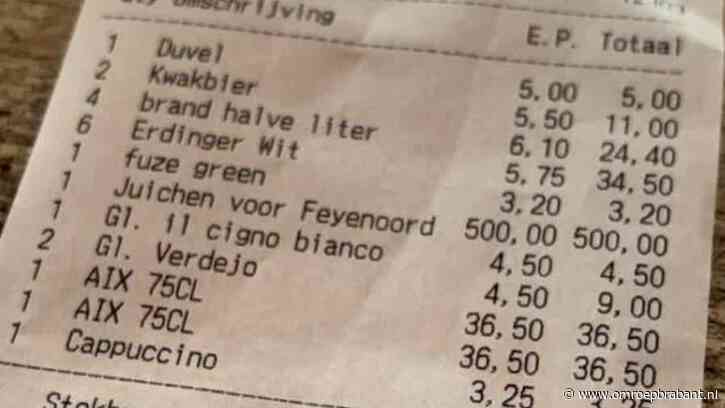 Juichen voor Feyenoord kost 500 euro op het terras van de bistro van Niels