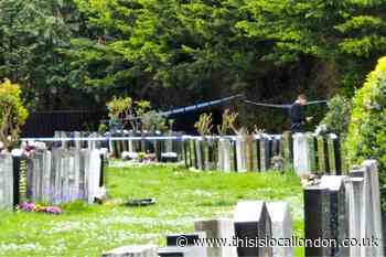 City of London Cemetery, Manor Park taped off by police
