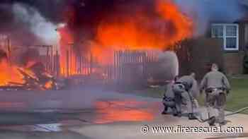 Video: N.Y. state troopers make initial attack on house fire