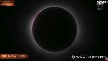 Total solar eclipse 2024 has begun and here are the first views!