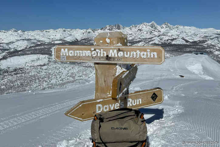 The Mammoth Mountain Summit Sign Is Nearly Buried