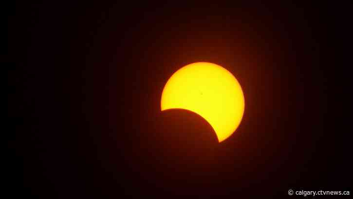Here's what the eclipse looked like in Calgary