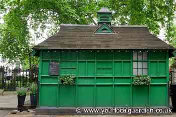 What are London green huts used for? The cabbies hut history
