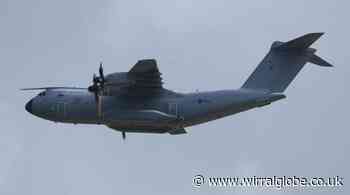 Huge military plane spotted circling over Wirral