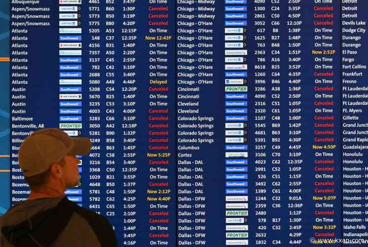 Which airports had the most delays and cancellations in 2023?