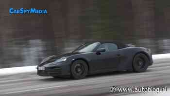 Bewegende beelden van de elektrische Porsche 983 Boxster