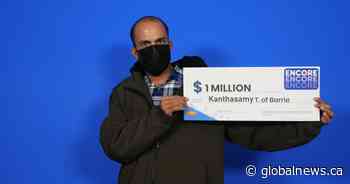 $1 lottery ticket turns into $1 M win for Barrie, Ont. man