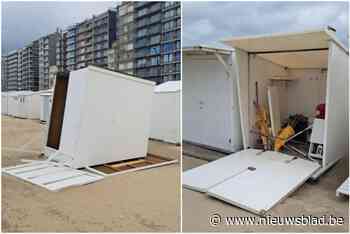 Tiental strandcabines beschadigd door stormweer “Alle eigenaars worden verwittigd”