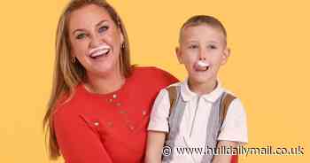 Josie Gibson sports yoghurt moustache to highlight dairy deficit in kids' diets