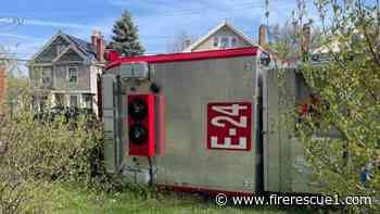 Cincinnati fire engine overturns during response