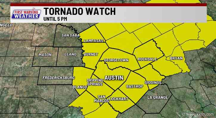 Tornado Watch issued for Austin-metro, surrounding areas