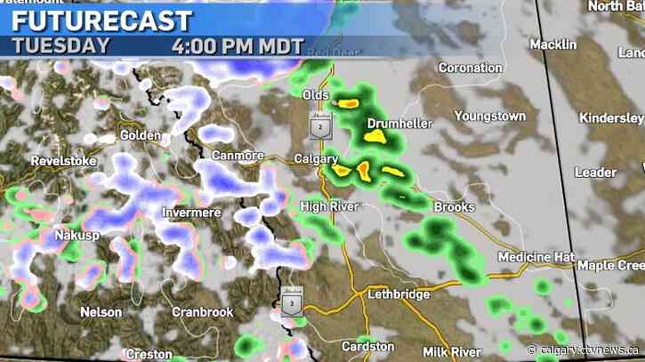 Thunderstorms possible in southern Alberta on Tuesday