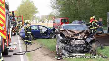 Zusammenstoß nach illegalem Abbiegemanöver – Zwei Personen nach Unfall bei Neuötting schwer verletzt