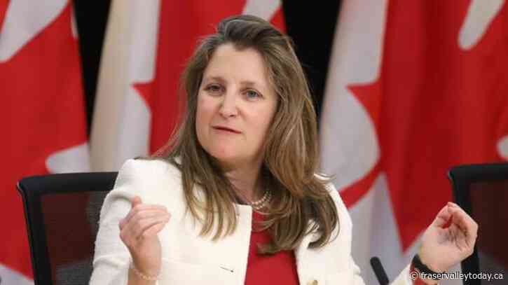 Freeland doesn’t rule out new taxes on wealthy or corporate Canada in upcoming budget