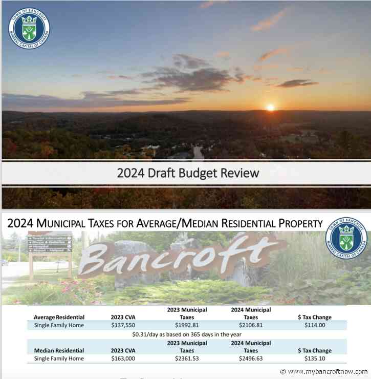 Bancroft proposes 5.72% tax increase, special budget meeting of Council this Wednesday at 6pm
