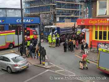 Wembley High Road lorry crash: Moped rider injured