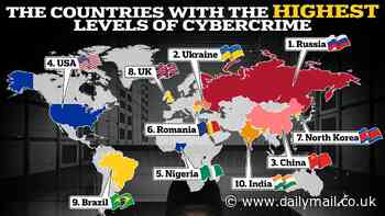 Revealed: The countries with the highest levels of cybercrime in the world - and the UK is only one place behind North Korea!