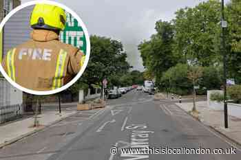 Camden flat fire: London Fire Brigade rushes to street