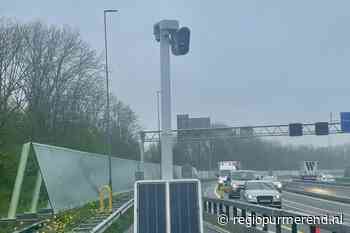 Mobiele flitspaal actief bij brug A7 Purmerend