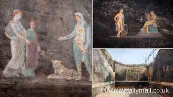 Pompeii's stunning secret is uncovered after 2,000 years: Archaeologists are amazed to discover a 'high quality' fresco depicting Helen of Troy during excavations at the ancient Roman city