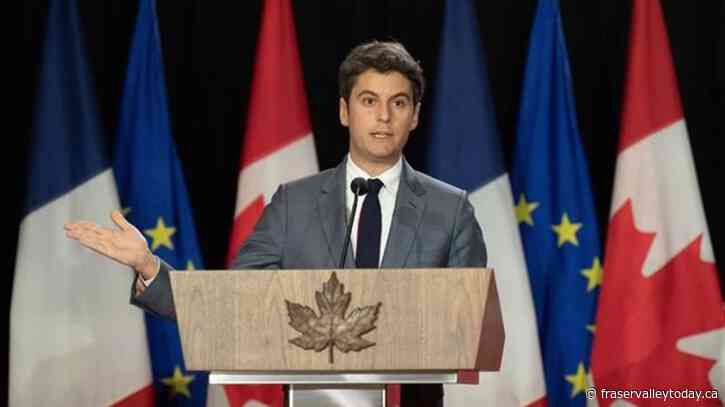 French prime minister to address Quebec legislature today, meet with premier